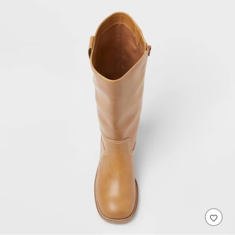 Universal Thread Cognac Tall Leather Riding Boot - Picture 3 of 4